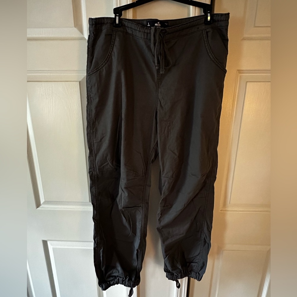 Hollister Dark Grey Adjustable Joggers